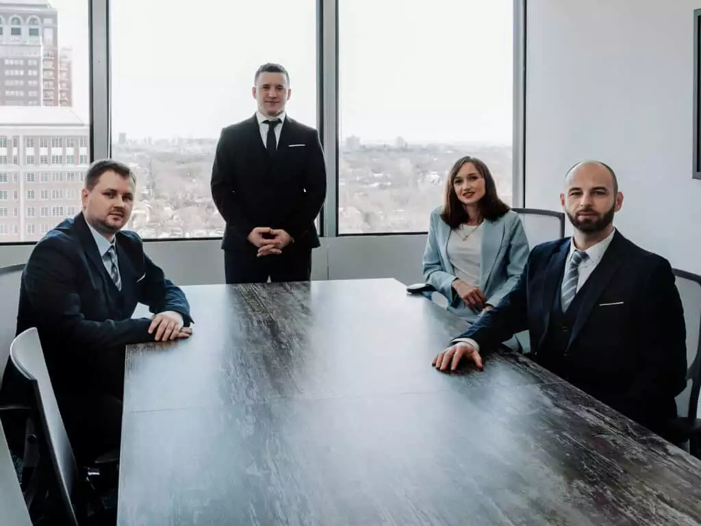 Arvian Law Firm team in the office